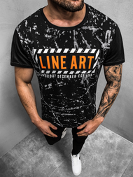 Мъжка тениска черна OZONEE JS/KS2029Z