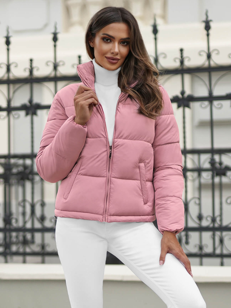 Дамско яке прахово розово OZONEE JS/16M9107/46Z