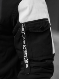 Зимно яке черно-бяла OZONEE O/5832/22Z