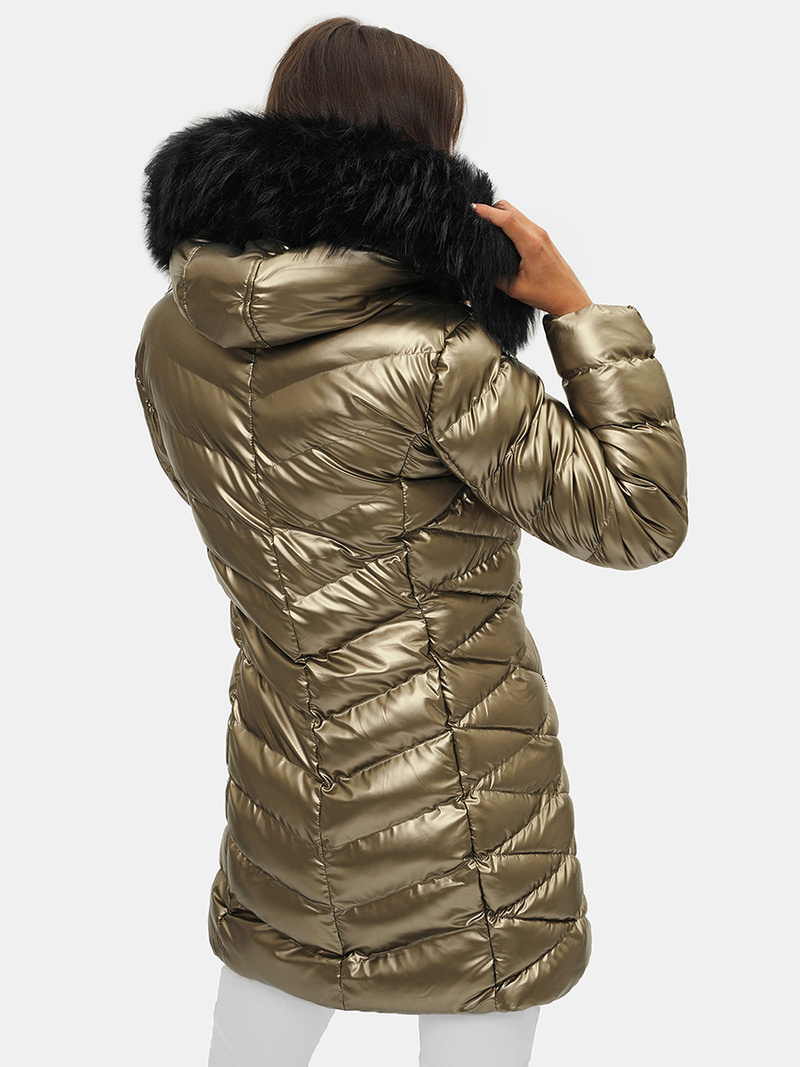 Дамско яке злато OZONEE JS/M778/403