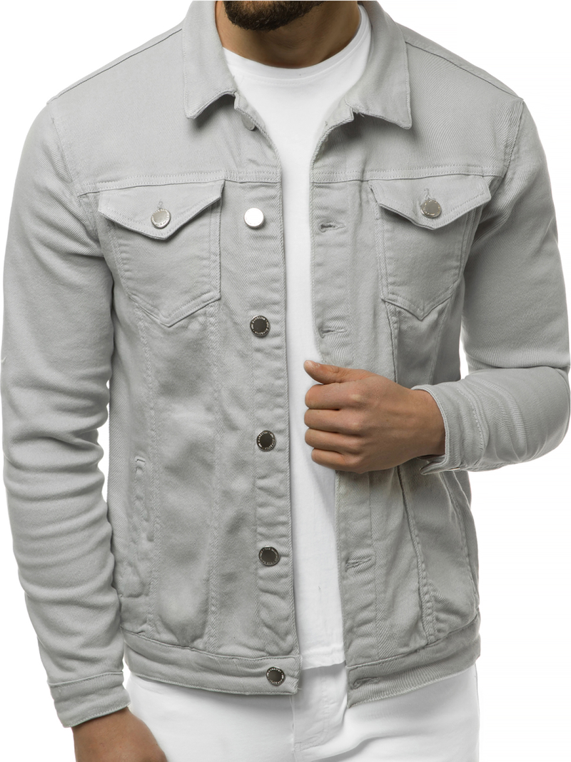 Мъжко джинсово яке сива OZONEE G/620