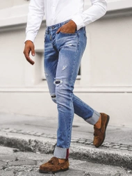 Мъжки дънки синьо OZONEE NB/MP0126B