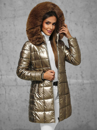 Дамско яке злато OZONEE JS/16M9120/403