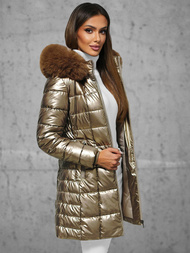 Дамско яке злато OZONEE JS/16M9120/403