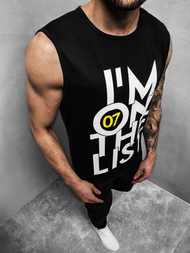 Мъжка тениска черна OZONEE JS/KS2078Z