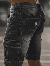 Mъжки шорти черни OZONEE NB/MP0039NZ