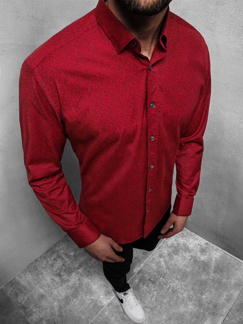 Мъжка риза червена OZONEE B/K59Z