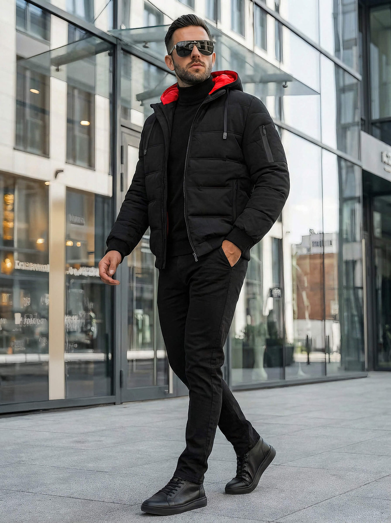 Мъжко яке черни OZONEE JS/31M5003Z