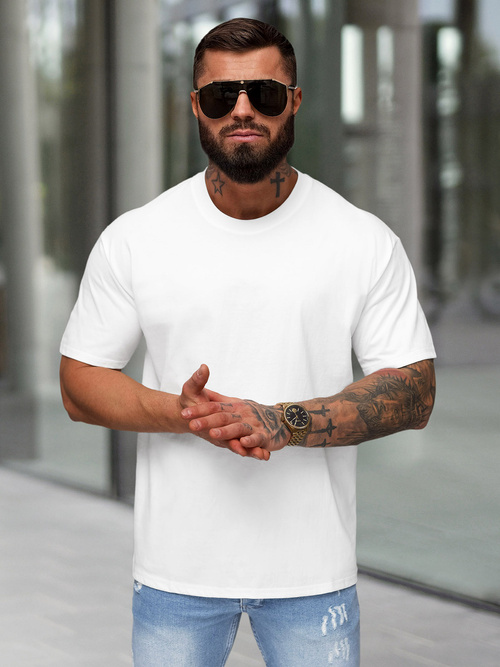 Мъжка тениска бял OZONEE JS/67T1298/1