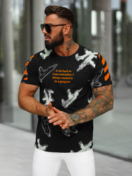 Мъжка тениска черна OZONEE O/MPO3471