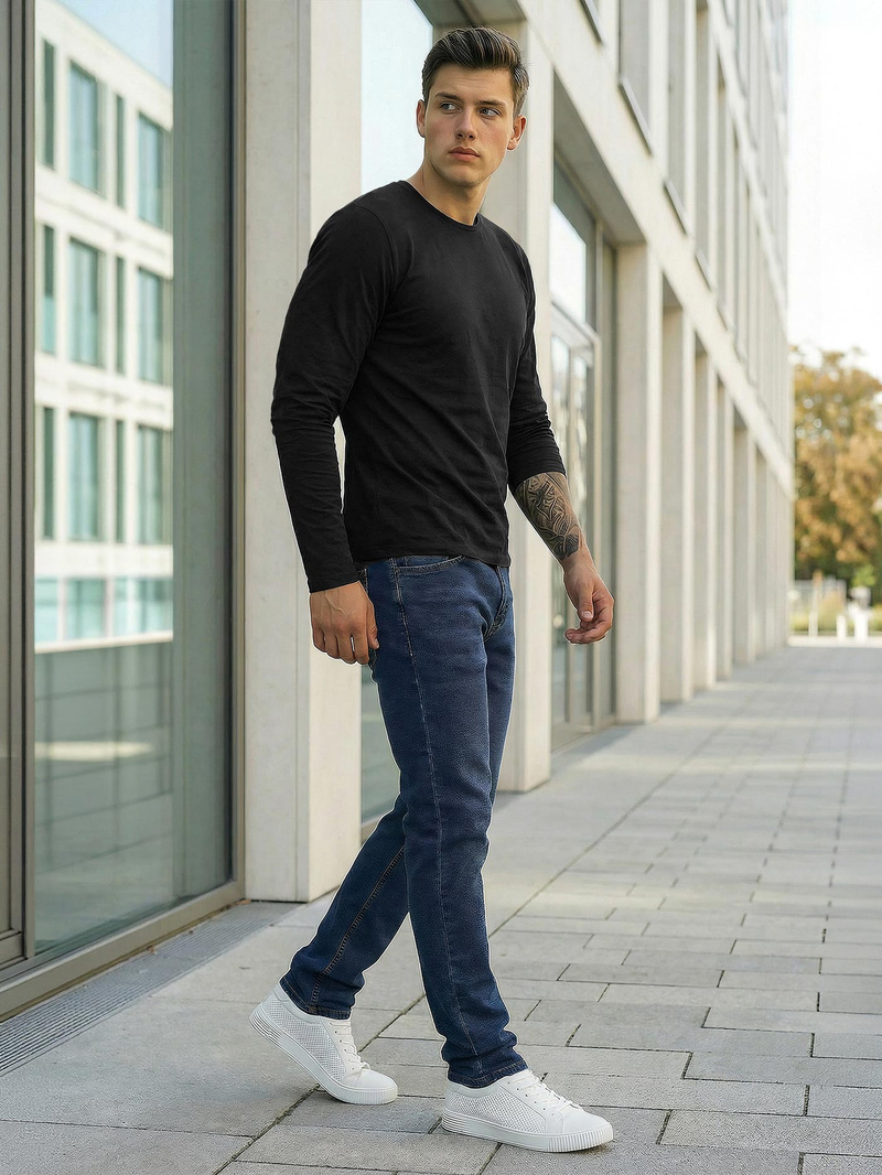 Мъжки дънки тъмно-синьо OZONEE DO/4048/2Z