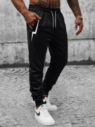 Мъжко долнище на анцуг черни OZONEE JS/8K165