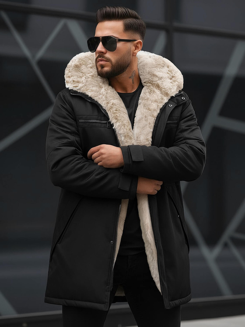 Зимно яке черна OZONEE JS/22M316/392Z