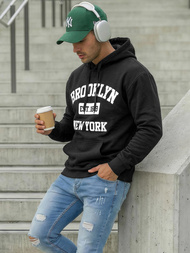 Мъжки суитшърт черно OZONEE JS/8B1767/3Z