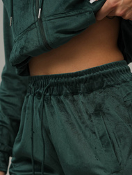 Дамска велурен спортен екип тъмнозелена OZONEE JS/8C1176/9Z