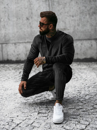 Мъжки спортен екип черен OZONEE O/D7516