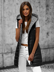 Дамска жилетка двустранно черна OZONEE JS/16M9066/392