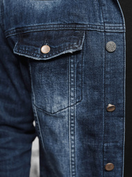 Мъжко джинсово яке шерпа тъмносиня OZONEE NB/MJ516BSZ