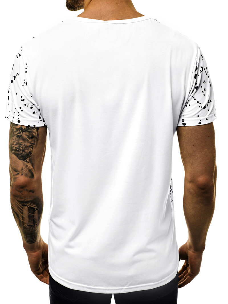 Мъжка тениска бял OZONEE JS/KS1978