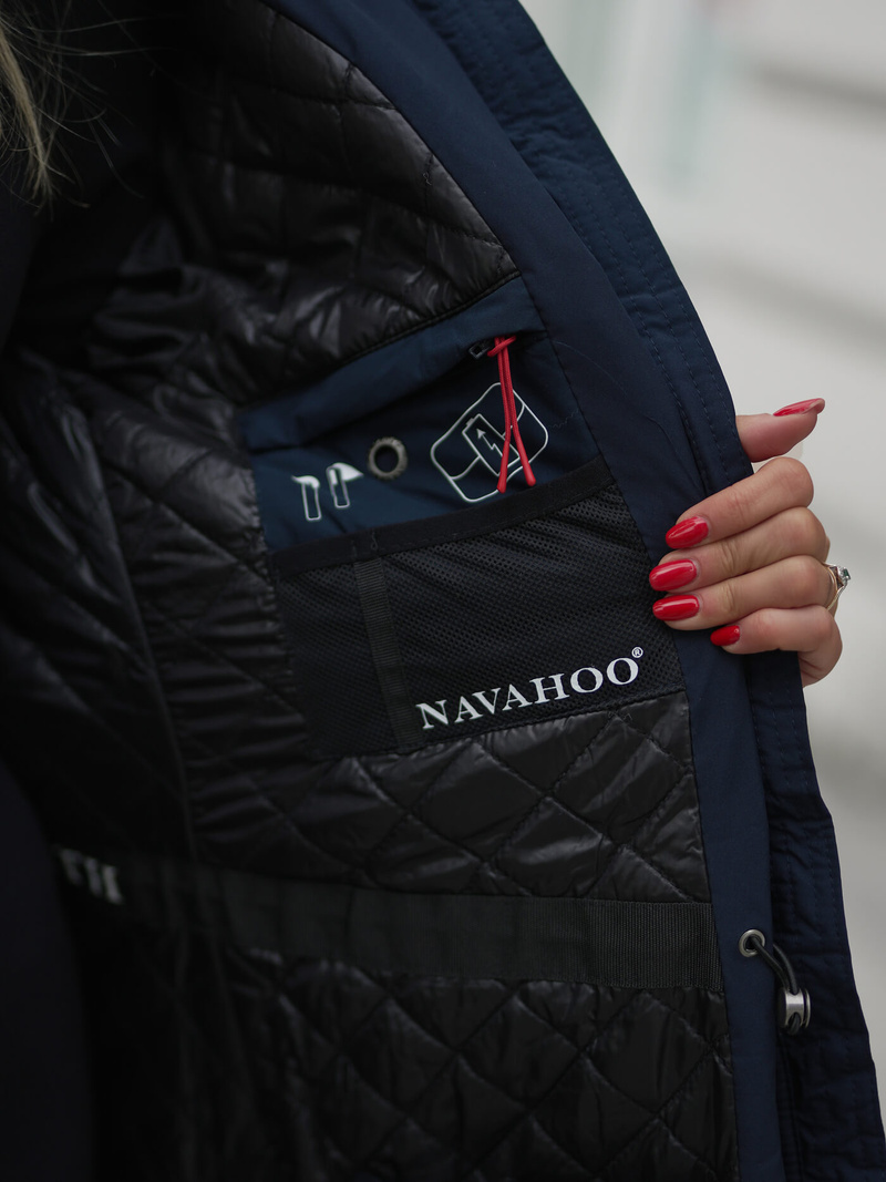 Дамско яке тъмносиньо OZONEE O/W377