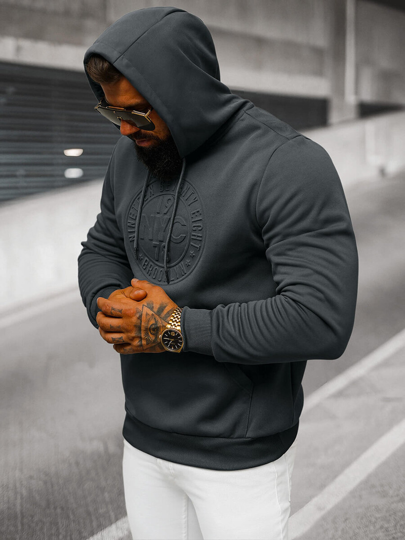 Мъжки суитшърт графитен OZONEE JS/27B6510/5