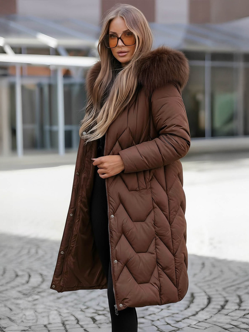 Дамско яке шоколад OZONEE JS/5M3229/158