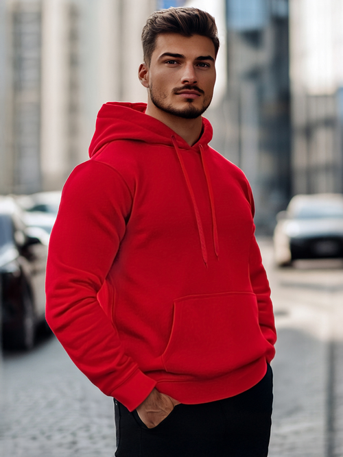 Мъжки суитшърт тъмночервена OZONEE JS/2009Z