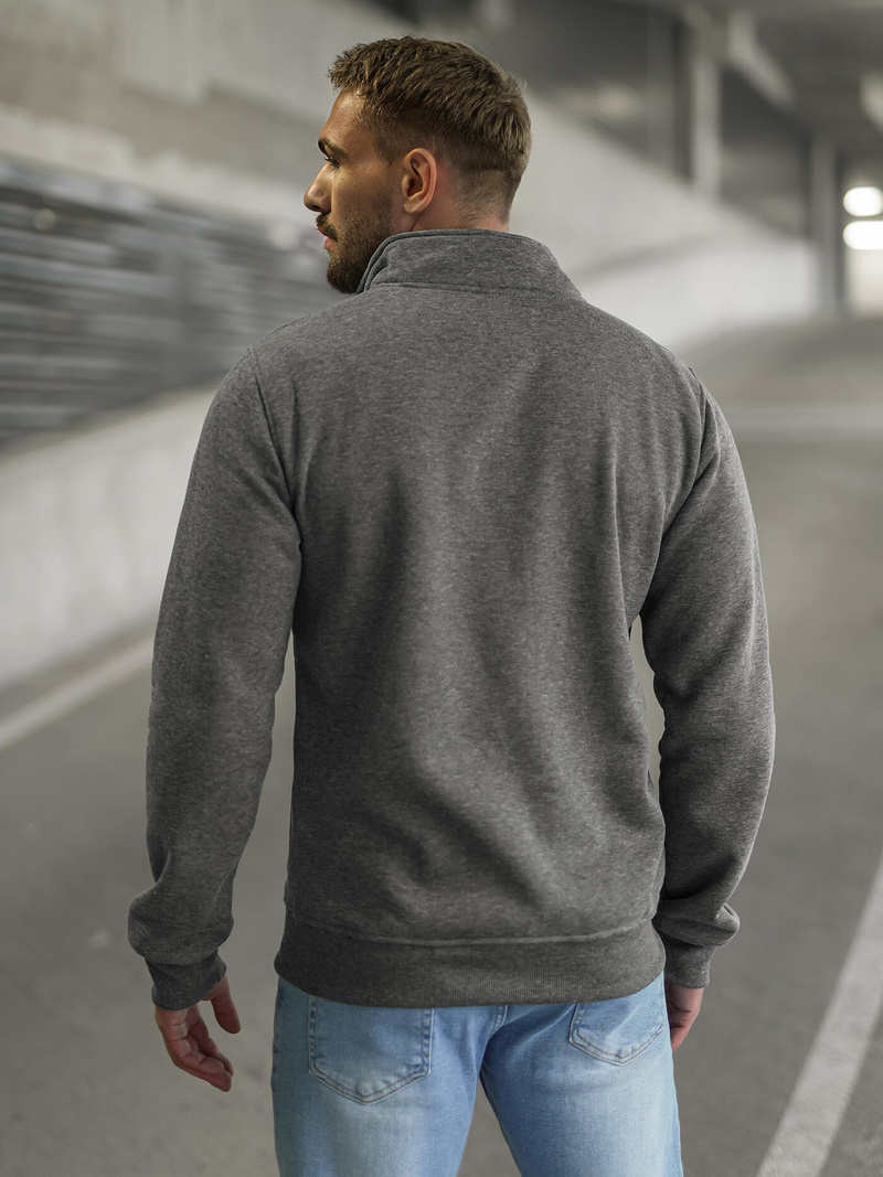 Мъжки суитшърт тъмносив OZONEE JS/2002Z