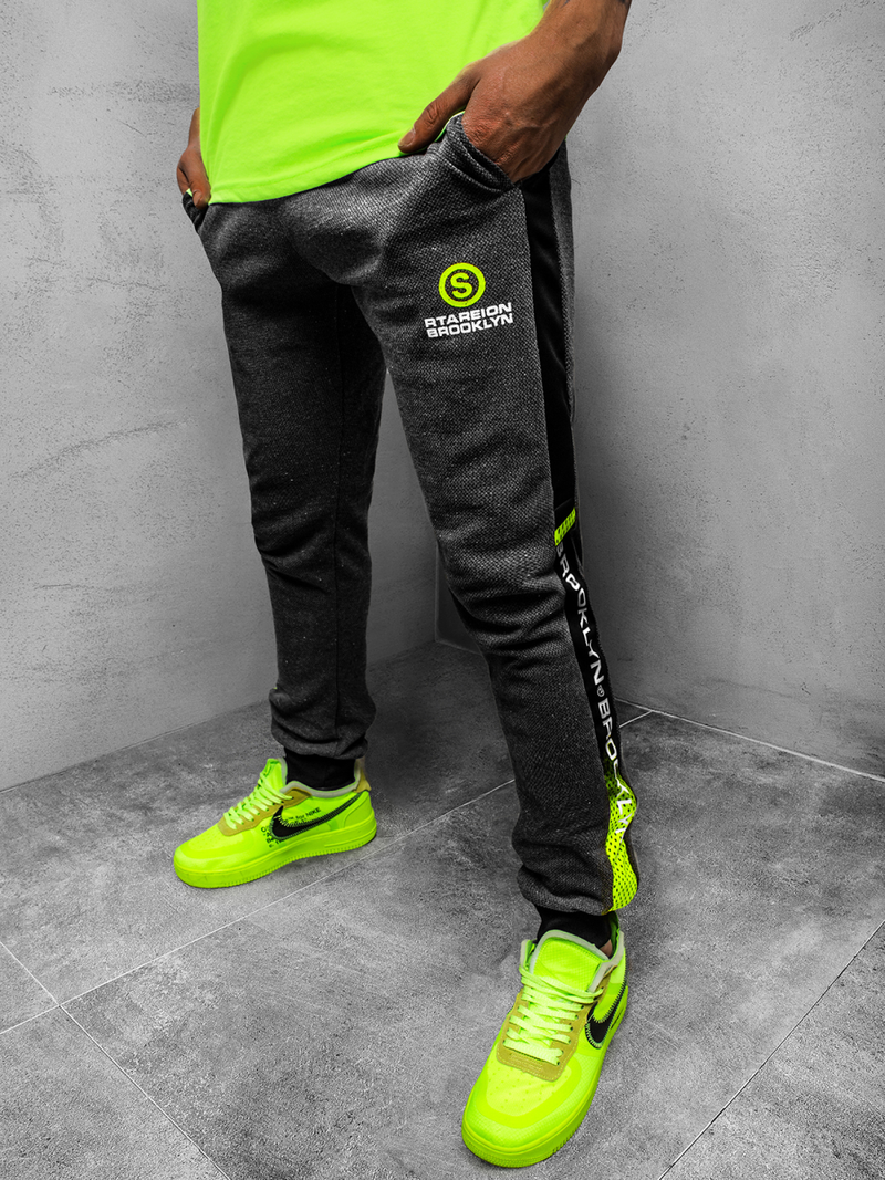 Мъжко долнище на анцуг графитно OZONEE JS/AM92Z