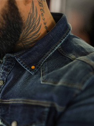 Мъжка риза тъмно-синя OZONEE O/51412