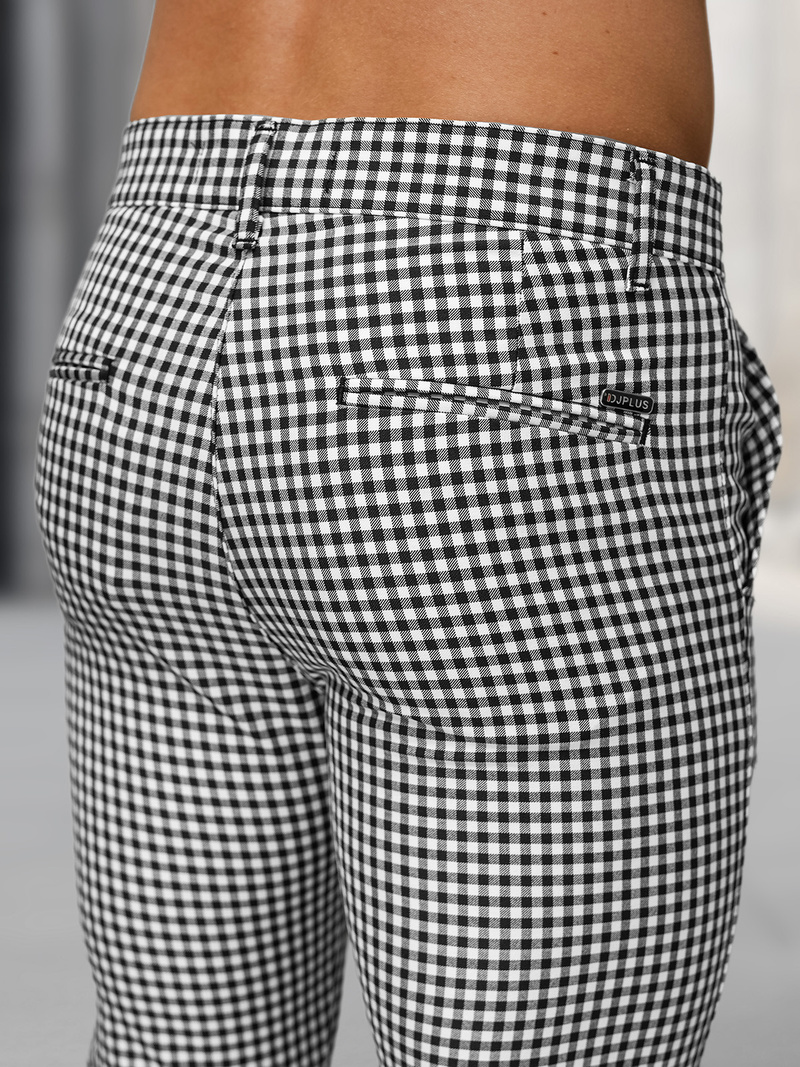 Мъжки панталони черно-бяло OZONEE DJ/5531Z