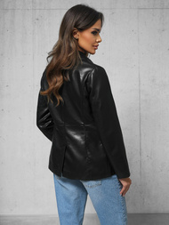 Дамско кожено яке черна OZONEE JS/11Z8121