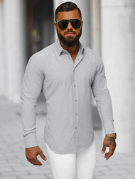 Мъжка риза сива OZONEE O/V118