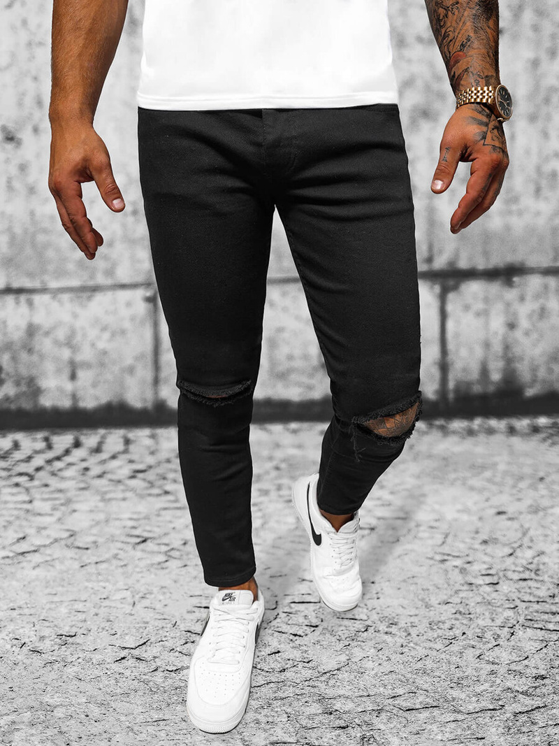 Мъжки дънки черни OZONEE E/5391/02