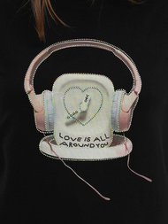 Дамска тениска черна OZONEE DJ77806