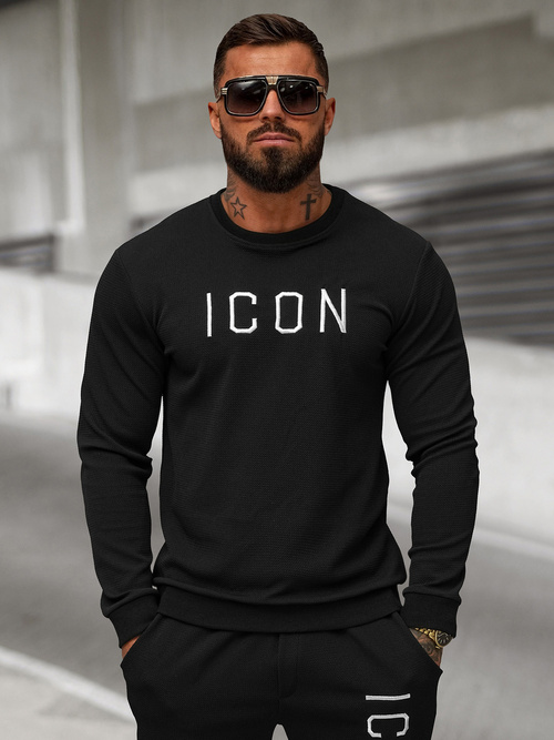 Мъжки суитшърт черна OZONEE O/D7394