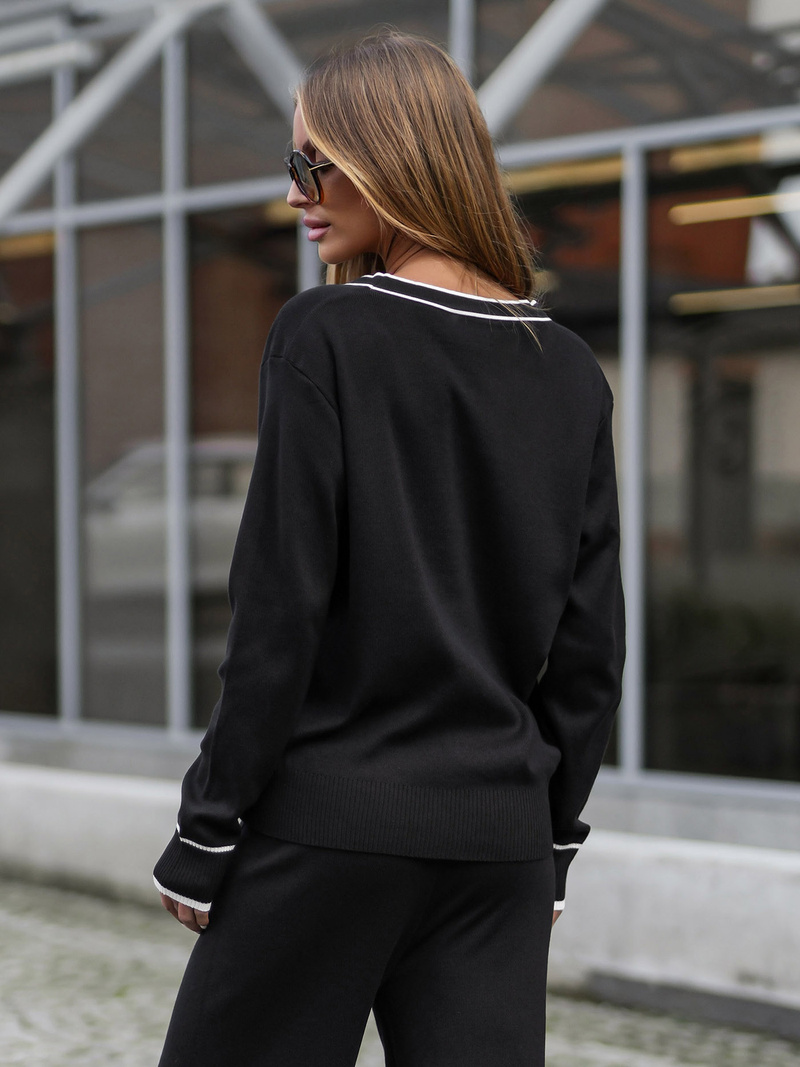 Дамски анцуг от две части черен OZONEE JS/26C8802/3