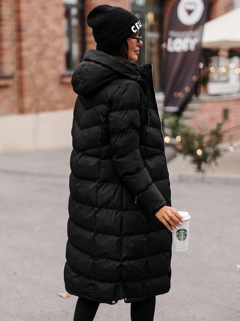 Дамско яке черно OZONEE JS/M736/392Z