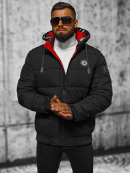 Мъжко яке черна OZONEE JS/84M3029/392