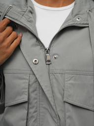 Дамско яке сива OZONEE O/G118Z