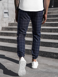 Мъжки панталони чино тъмносиньо OZONEE DJ/2275/22Z