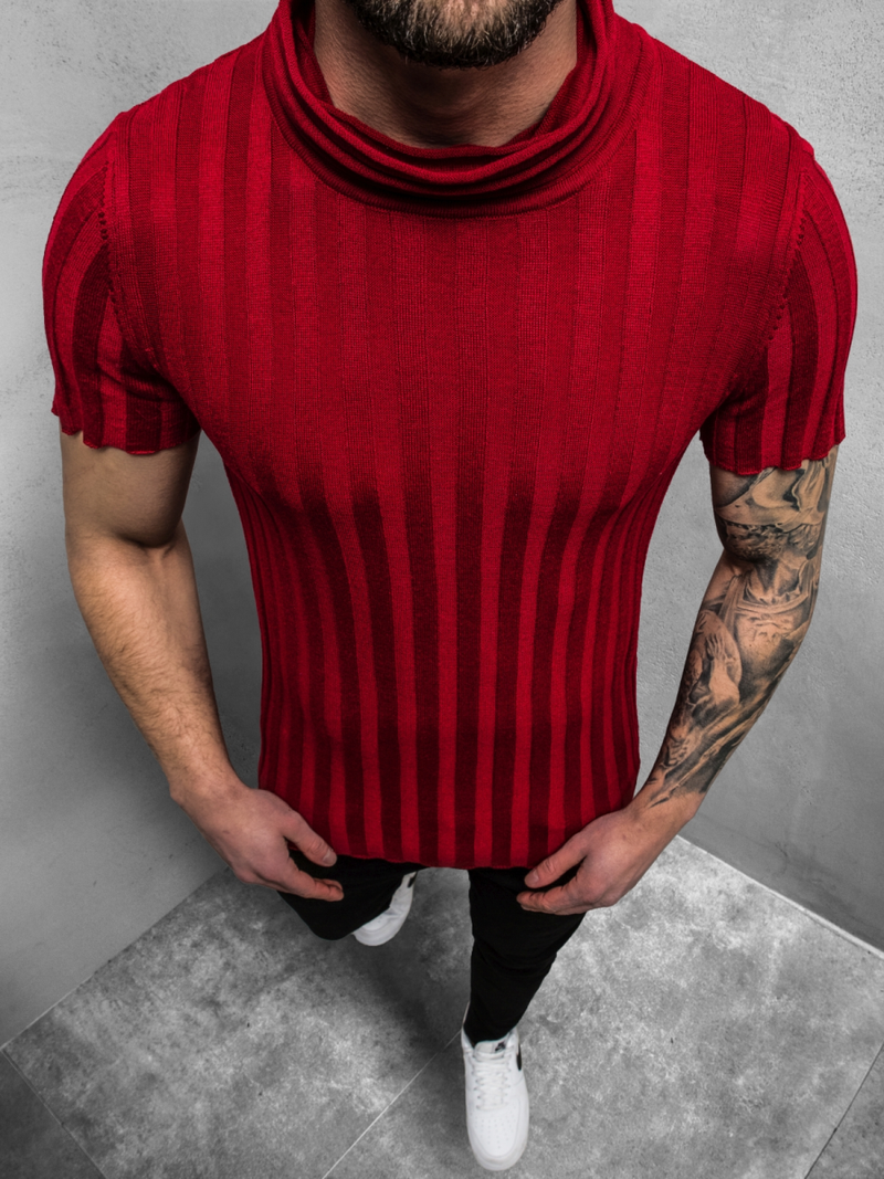 Мъжки пуловер бордо OZONEE L/2294Z