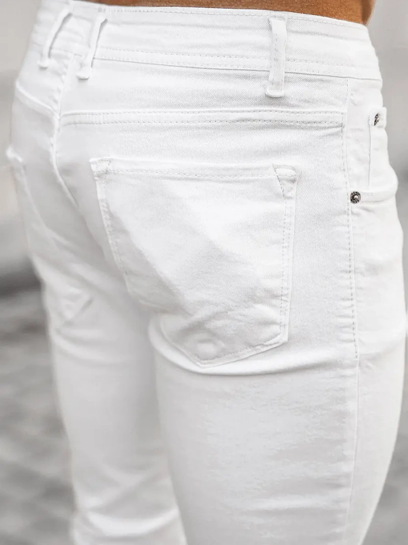 Мъжки дънки бяло OZONEE E/5391/01Z