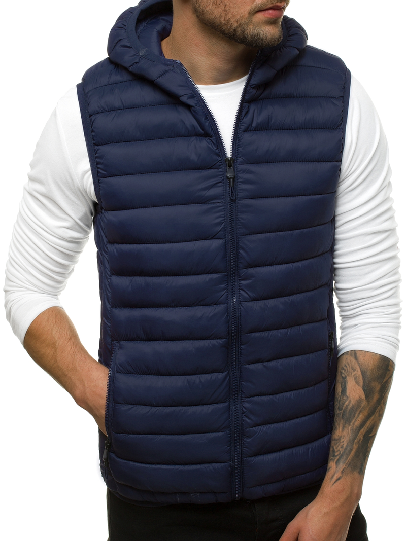 Мъжки елек тъмнсиня OZONEE JS/LY36