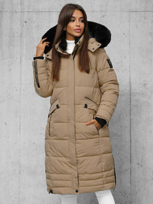 Дамско яке тъмно-бежово OZONEE O/W377