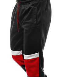 Мъжко долнище на анцуг черни OZONEE JS/JZ11010