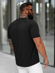 Мъжка тениска черна OZONEE JS/8T88/3Z