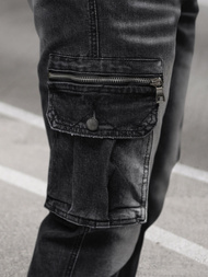 Мъжки дънки jogger черни OZONEE NB/MP0108N