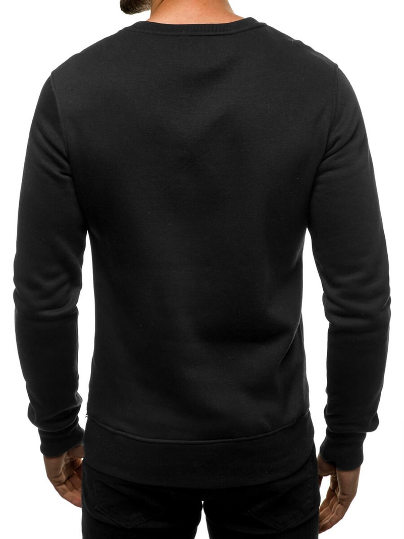 Мъжки суитшърт черно-бордо OZONEE JS/2020/35