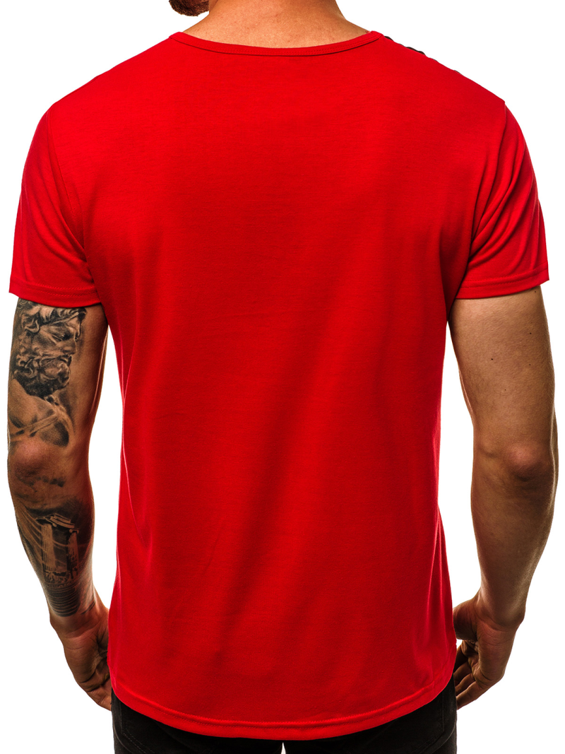 Мъжка тениска червен OZONEE JS/KS1942